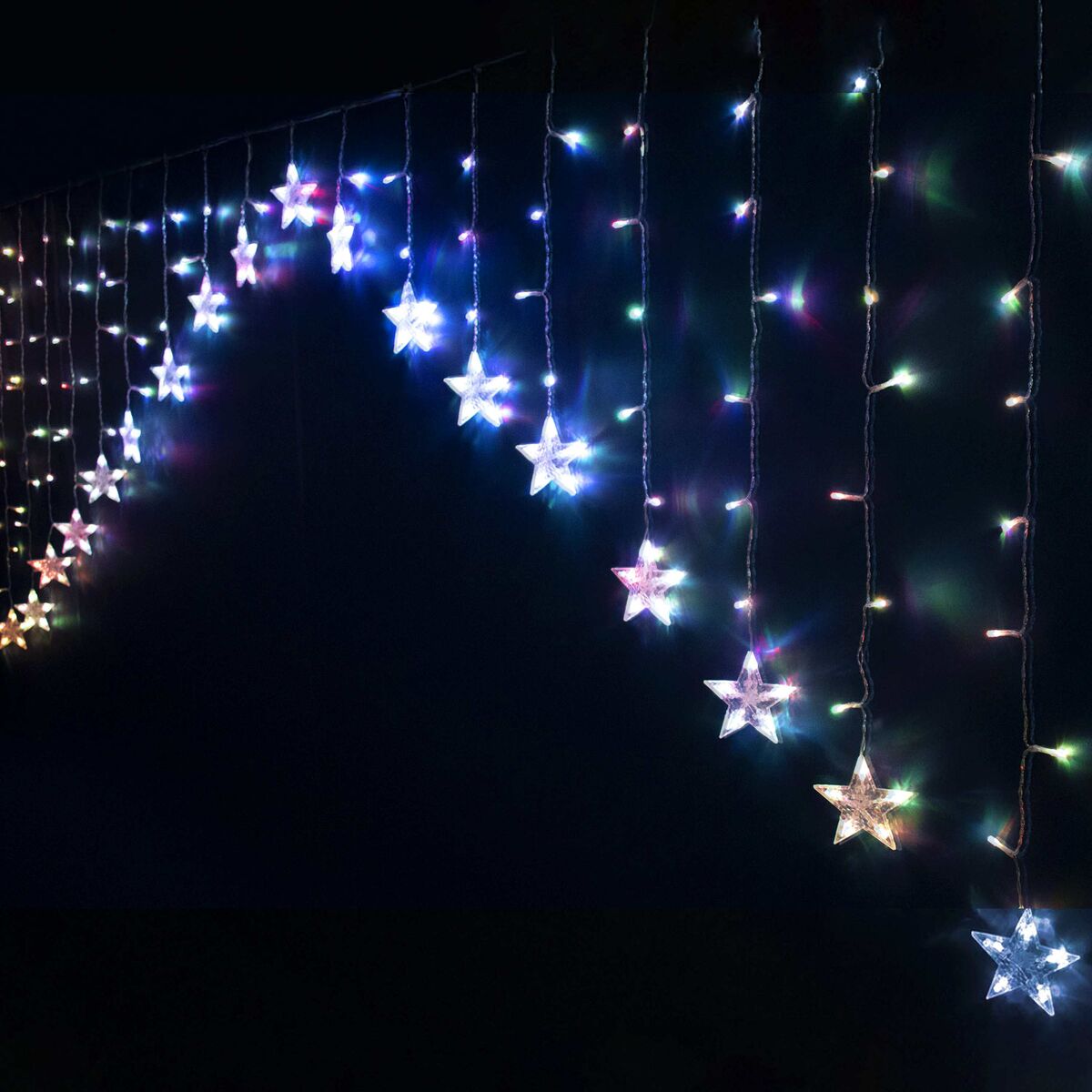 LED Curtain Lights Stars Multicolour 8 m 16 X 15 X 19 CM